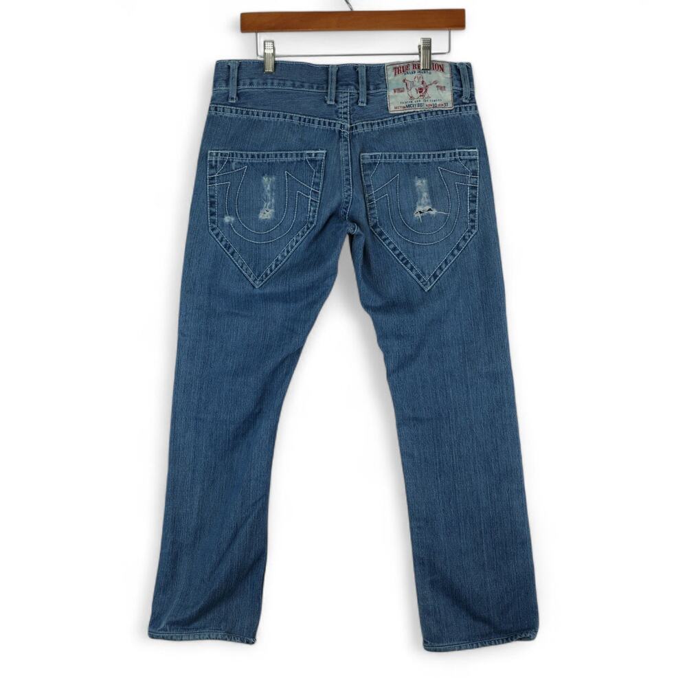 True Religion Jeans Mens 33x30 (Fit 32x28) Micky Big T Skinny World Tour‎